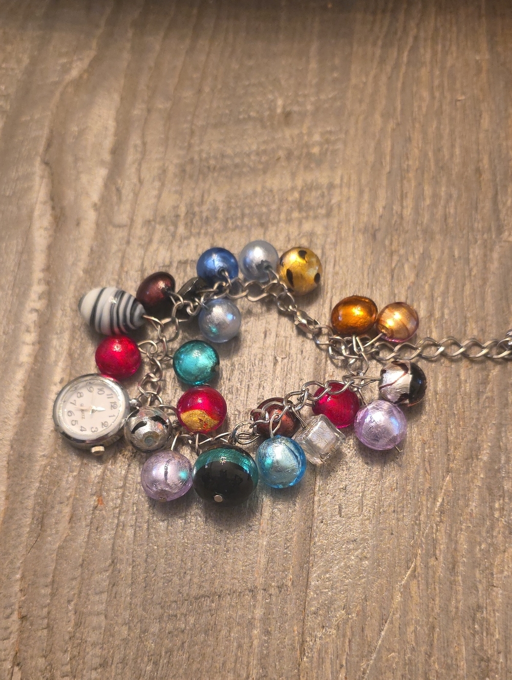 Charm Bracelet Watch Possible Murano Glass
